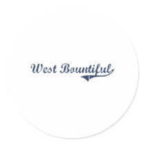 West Bountiful Utah Classic Design Round Sticker