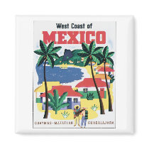West Coast of Mexico Guaymas, Mazatlan, Guadalajar Fridge Magnet