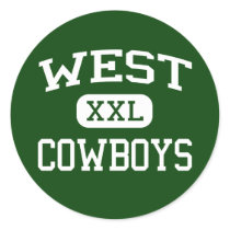 West - Cowboys - High - Minneapolis Minnesota stickers by customteamsportswear West - Cowboys - High - Minneapolis Minnesota stickers