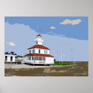 West End Lighthouse Watercolor print