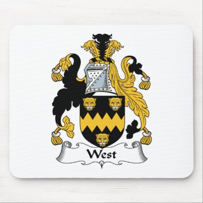 West Family Crest Mouse Mats by coatsofarms