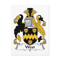 West Family Crest postcards by coatsofarms West Family Crest postcards