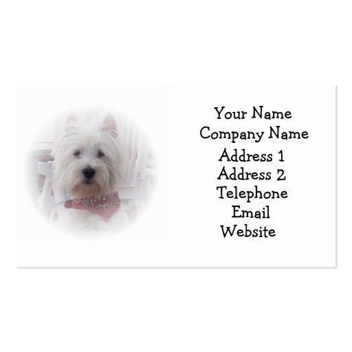 West Highland Terrier Business Card