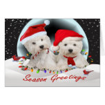 West Highland Terrier Christmas Pals Card