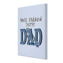 West Highland Terrier DAD Gallery Wrap Canvas