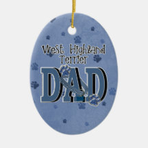 West Highland Terrier DAD Ornaments
