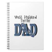 West Highland Terrier DAD Spiral Notebook
