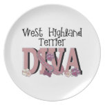 West Highland Terrier DIVA Plate