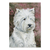 "West Highland Terrier" Dog Art Canvas Print