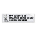 West Highland Terrier Honor bumpersticker