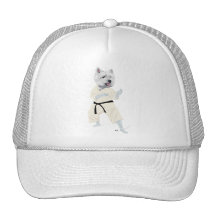 West Highland Terrier KARATE ! Mesh Hats