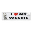 West Highland Terrier Love Sticker bumper stickers