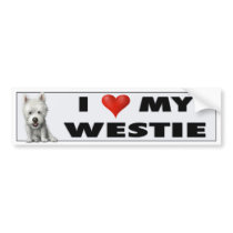 West Highland Terrier Love Sticker bumper stickers