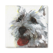 West Highland Terrier magnets by dogdaysofpainting West Highland Terrier magnets