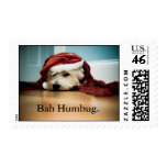 West Highland Terrier Westie Bah Humbug postcard . Stamps