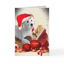 West Highland Terrier with Santa's Treats cards by friskybiz West Highland Terrier with Santa's Treats cards