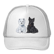 West Highland White & Scottish Terriers Mesh Hats
