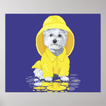 West Highland White Terrier April Showers Print