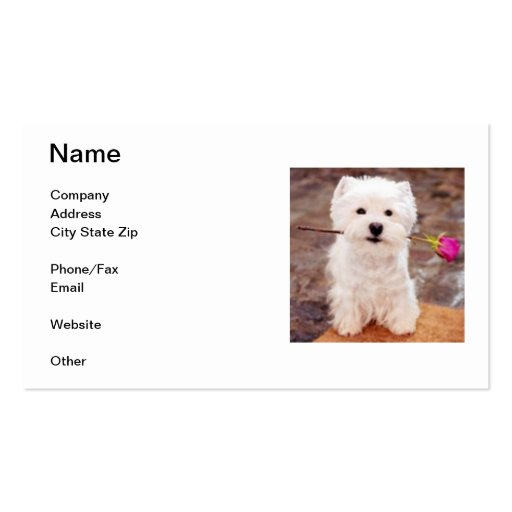 West Highland White Terrier Business Card