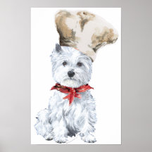 West Highland White Terrier Chef Poster