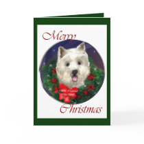West Highland White Terrier Christmas Gifts cards