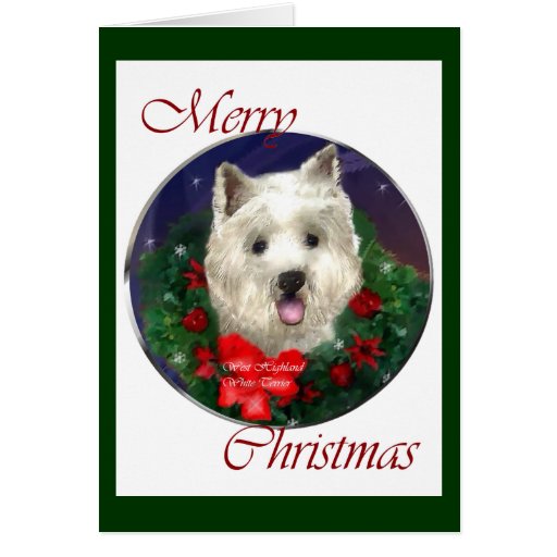 West Highland White Terrier Christmas Gifts Card | Zazzle