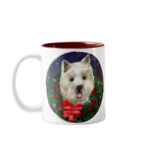 West Highland White Terrier Christmas Gifts mugs