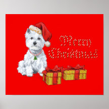 West Highland White Terrier Christmas Gifts Posters