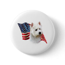 West Highland White Terrier Flag Buttons