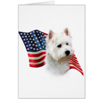 West Highland White Terrier Flag Greeting Cards