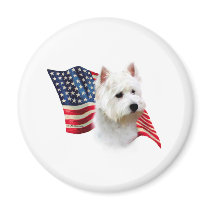 West Highland White Terrier Flag Magnets