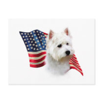 West Highland White Terrier Flag Post Cards