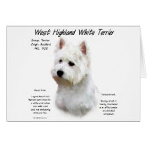 West Highland White Terrier History Design Greeting Cards