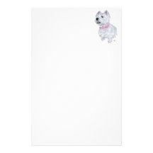 West Highland White Terrier Looking Up Custom Stationery