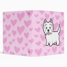 West Highland White Terrier Love 3 Ring Binder