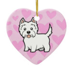 West Highland White Terrier Love (add your msg) Christmas Ornaments
