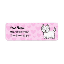 West Highland White Terrier Love Custom Return Address Labels