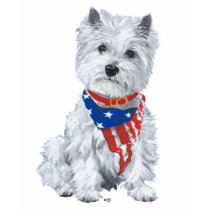 West Highland White Terrier Patriotic t-shirts
