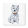 West Highland White Terrier Red Collar Fridge Magnet