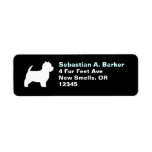 West Highland White Terrier Silhouette Custom Return Address Labels