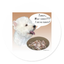 West Highland White Terrier Turkey - Sticker