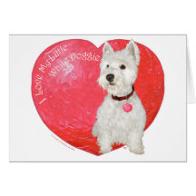 West Highland White Terrier Valentine Cards