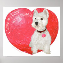 West Highland White Terrier Valentine Posters