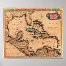 West Indies Danckerts, Cornelius 1680 Print