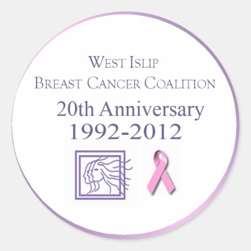 West Islip Breast Cancer Coalition Round Sticker