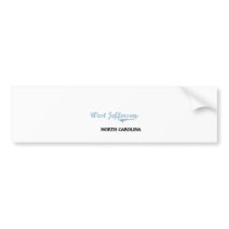 West Jefferson North Carolina City Classic Bumper Sticker