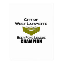 West Lafayette Beer Pong Champion Postcards