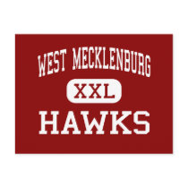 West Mecklenburg - Hawks - High - Charlotte postcards