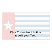 West Papua, Indonesia flag Business Card Template