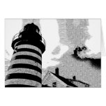 West Quddy Lighthouse Pen n Ink Card